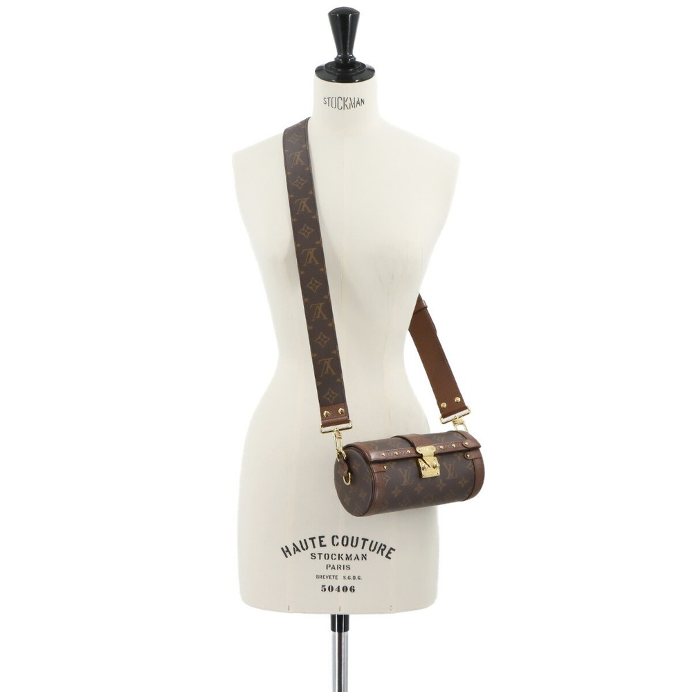 Louis Vuitton Monogram Leather Bag Trunk Shoulder Papillon Brown Brown - Picture 9 of 9